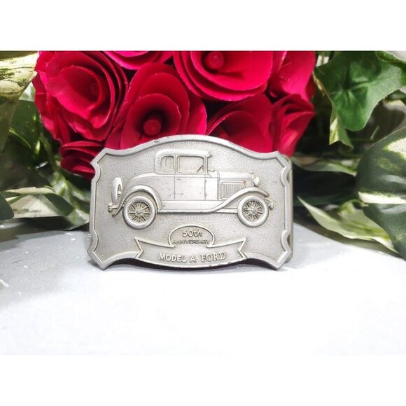 Other - Vintage Ford Belt Buckle 1976 50th Anniversary Model A Ford Belt Buckle Collect